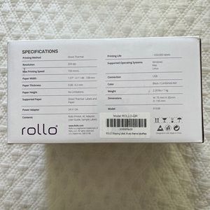 Rollo printer with 500 labels